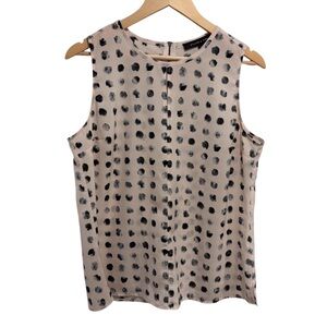 Willow & Thread Polka Dot Blush Pink Sleeveless Top Zipper